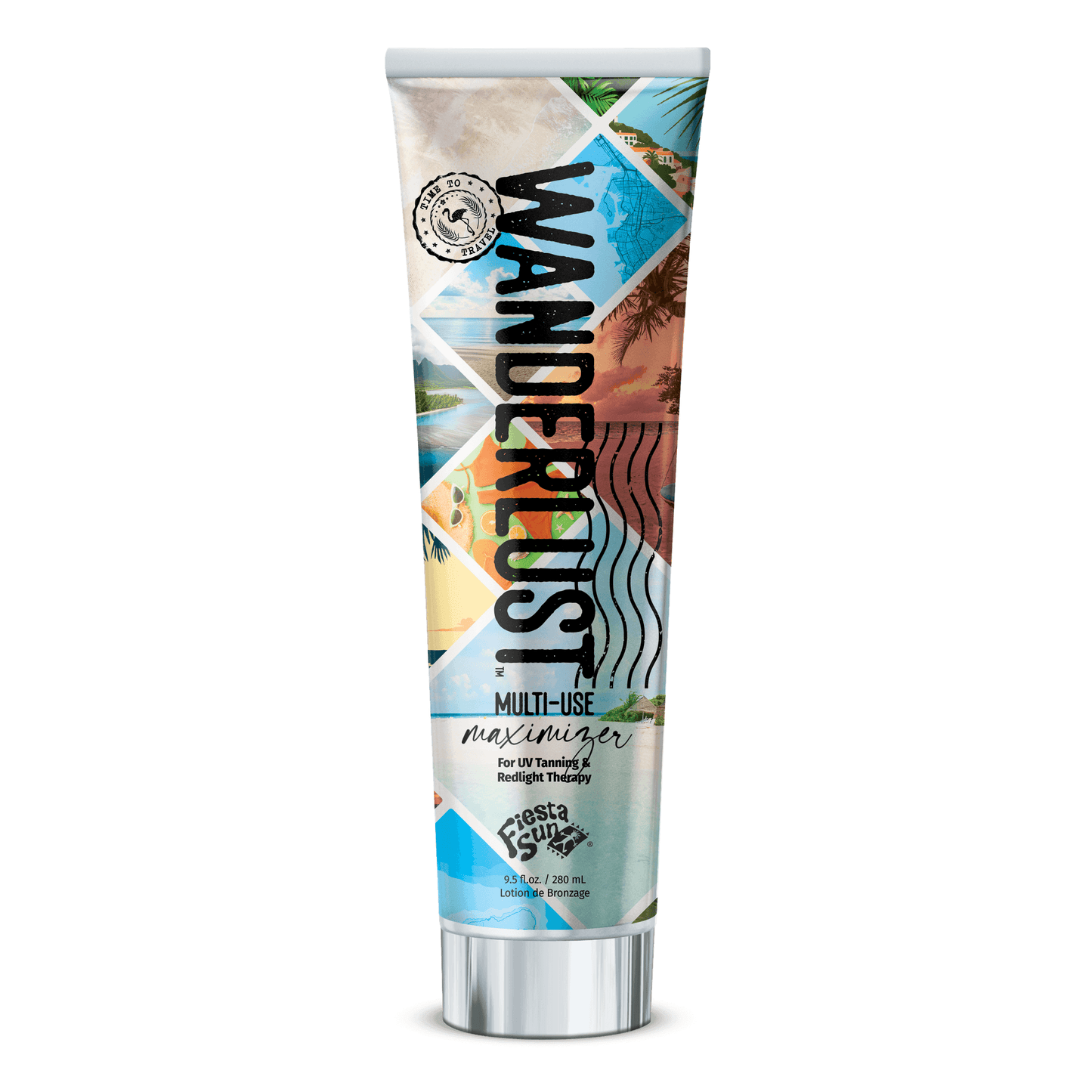 Fiesta Sun Wanderlust multi-use tanning accelerator with red light therapy complex 280ml