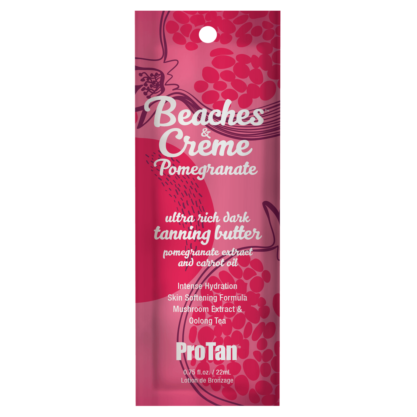 Pro Tan Pomegranate Solarium Accelerator Sachet with Carrot Oil and Mushroom Extract for Dark Tan
