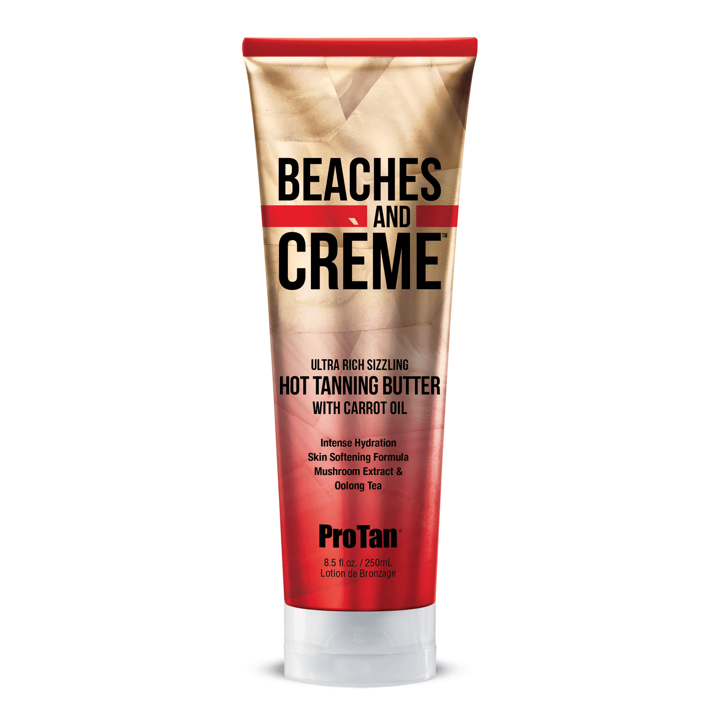 Pro Tan Beaches Creme Ultra Rich Sizzling Hot Tanning Butter with Carrot Oil 250ml