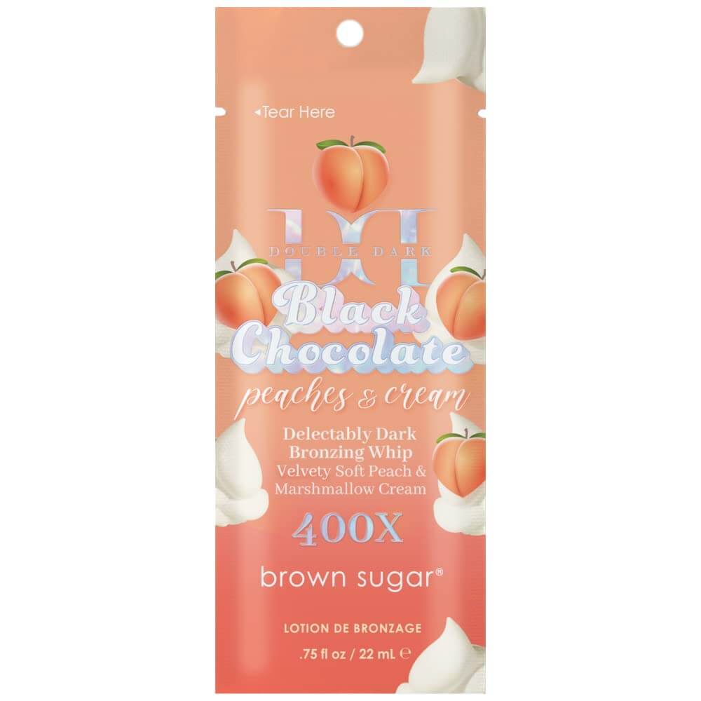 Brown Sugar Double Dark Black Chocolate Peach & Cream 400X for solarium