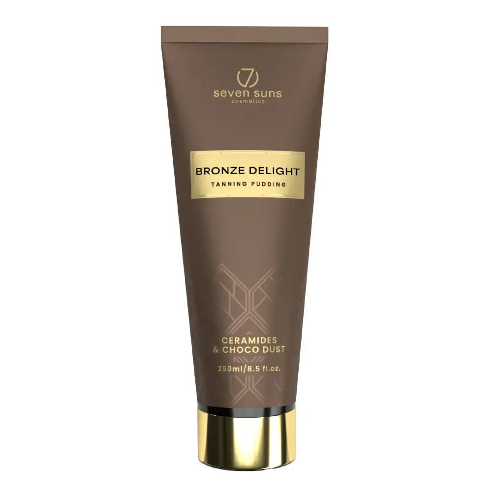 Cream for solarium 7suns Bronze Delight Tanning Pudding with ceramides, choco dust, 250 ml