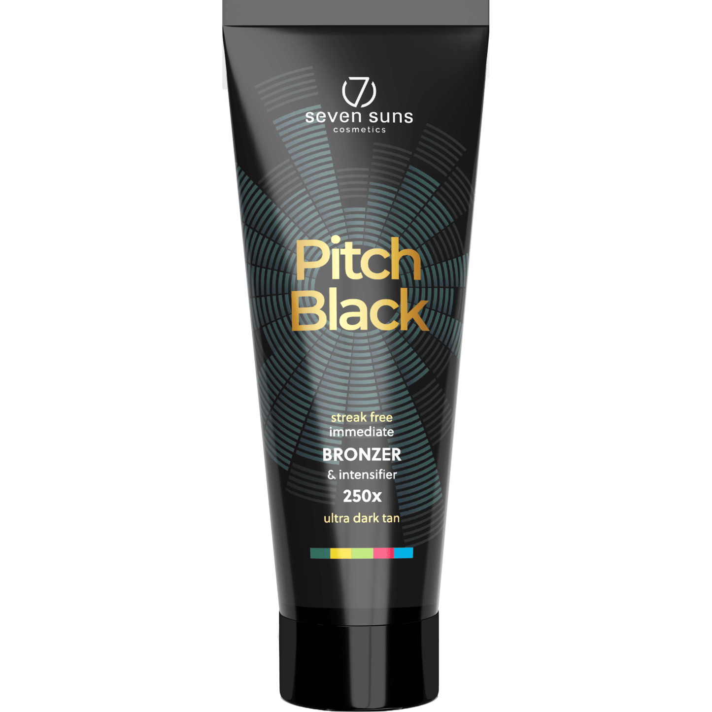 Cream for solarium 7suns Pitch Black Bronzer for ultra dark tan, 250 ml