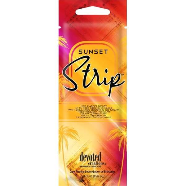 Cream for solarium Devoted Creations Sunset Strip Mega Moisturizing Natural Tan Lotion, 15 ml