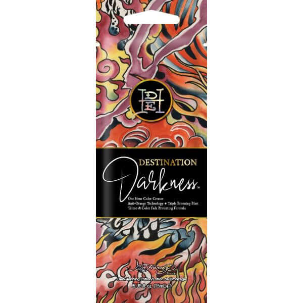 Cream for solarium Ed Hardy Destination Darkness for ultra-fast tan, skin detox, 15 ml