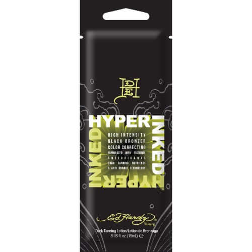 Cream for solarium Ed Hardy Hyper Inked Black, color-correcting agents, antioxidant, 15 ml