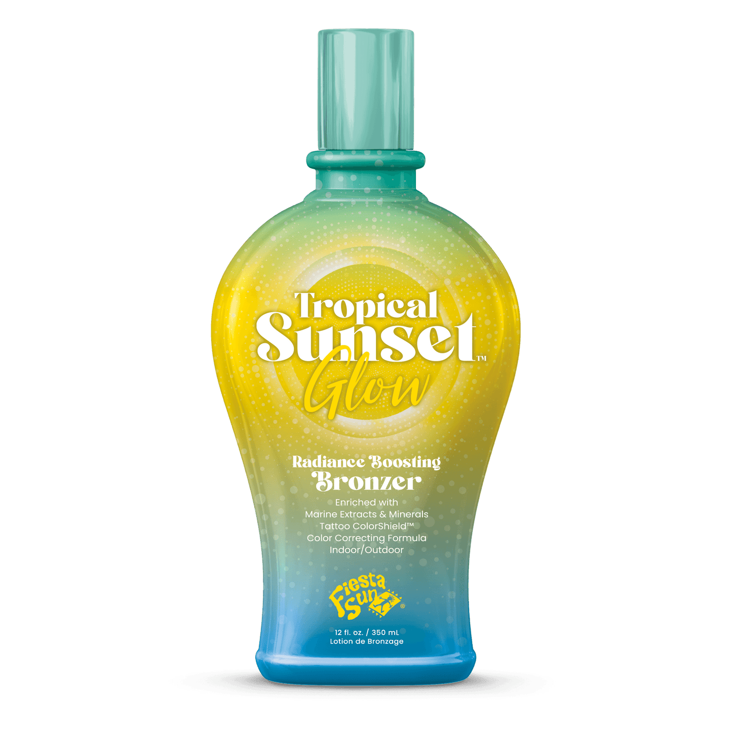 Fiesta Sun Tropical Sunset Glow bronzing lotion with marine extracts and minerals for indoor tanning