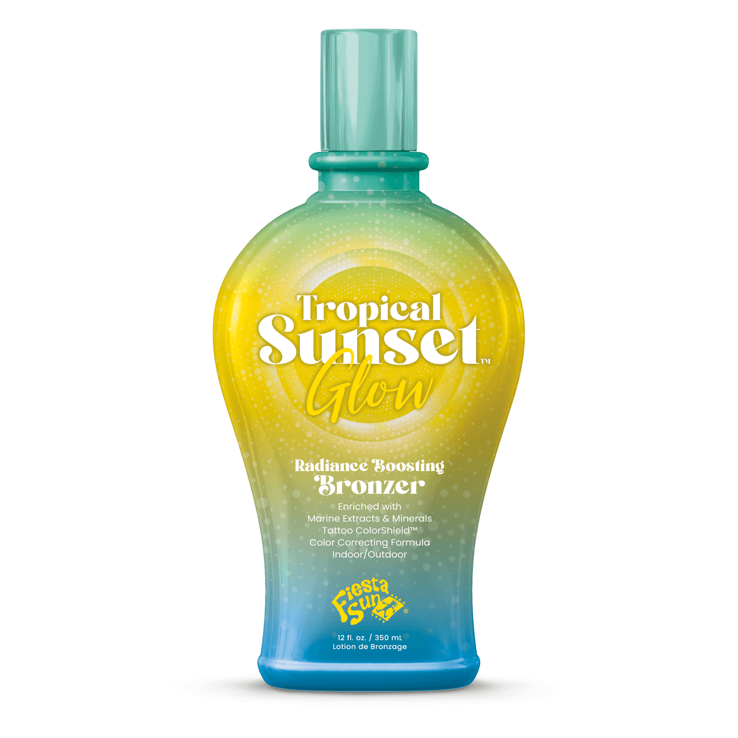 Fiesta Sun Tropical Sunset Glow bronzing lotion with marine extracts and minerals for indoor tanning