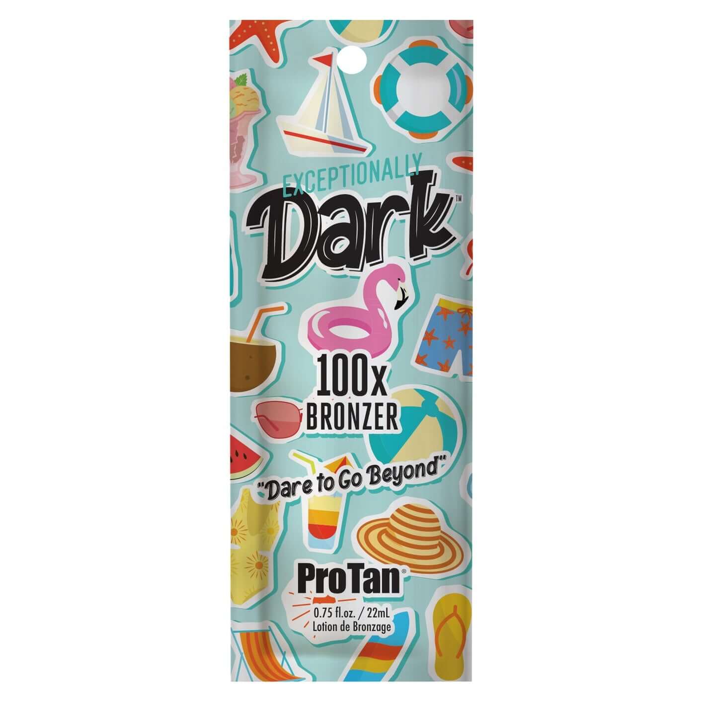 Pro Tan Exceptionally Dark 22ml solarium tanning lotion with antioxidant bronzers for deep color