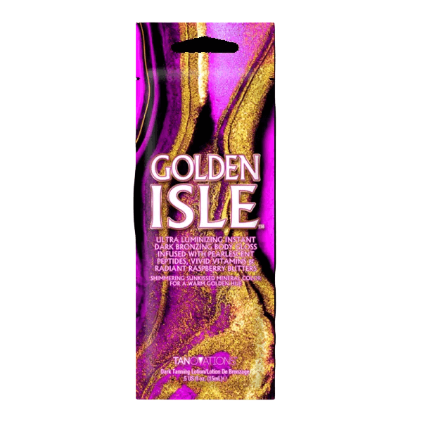 Ed Hardy Golden Isle ultra dark shimmering lotion for solarium with Peptides, Vitamins, Raspberry Butter, 15 ml