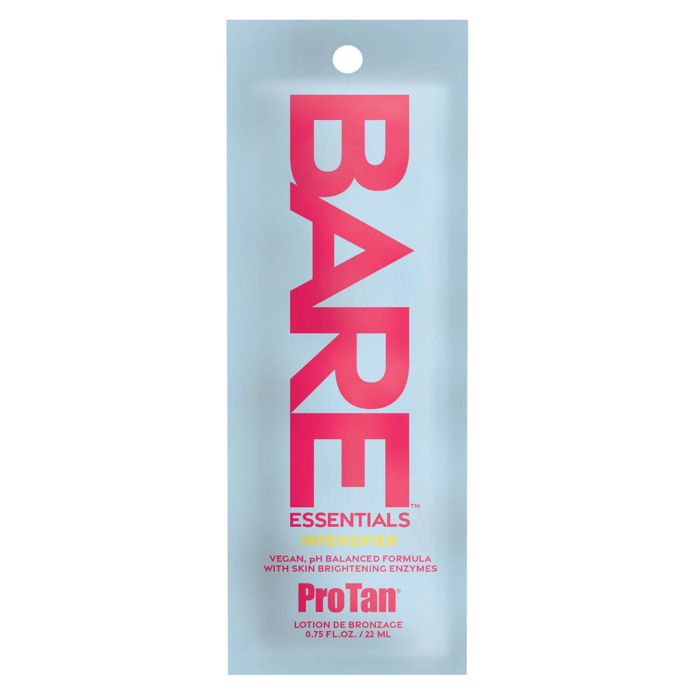 Pro Tan Bare Essentials tan intensifier sachet with vegan pH balanced formula and skin brightening enzymes