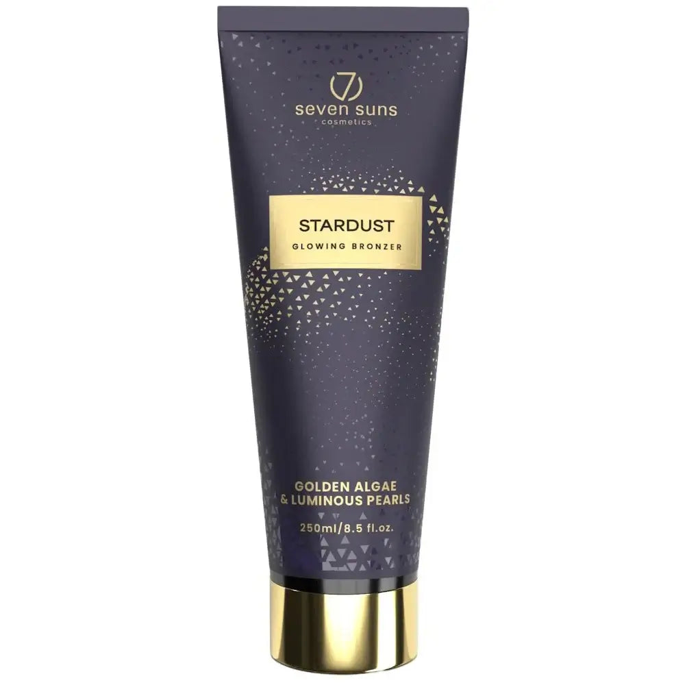 Solarium cream 7suns Stardust Instant Glowing Bronzer with golden particles, 250 ml