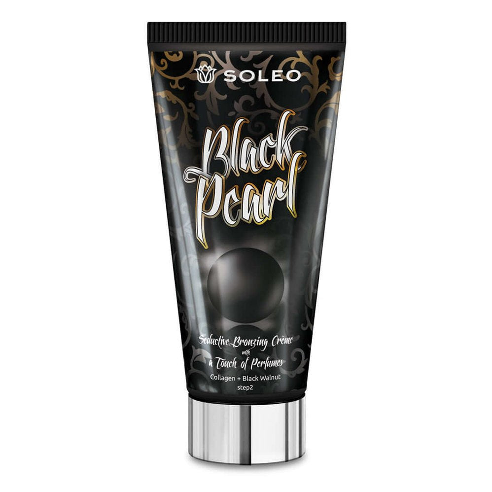 Soleo Black Pearl powerful bronzer for solarium with collagen, 150 ml