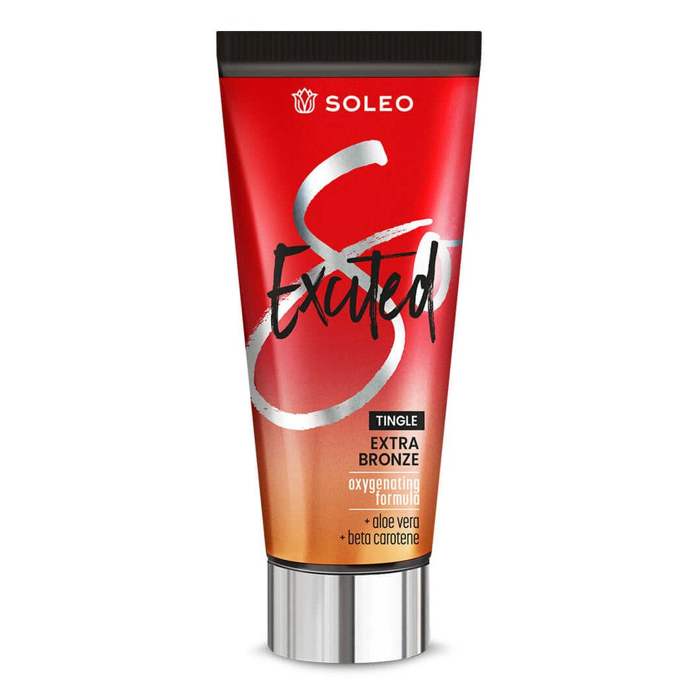 Soleo So Excited extra tingle bronzer for solarium with aloe and beta carotene, 150 ml