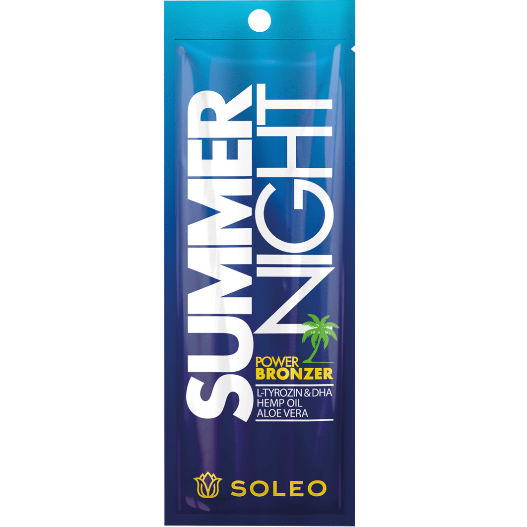 Soleo Summer Night strong tanning bronzer for solarium with hemp oil and tyrosine, 15 ml
