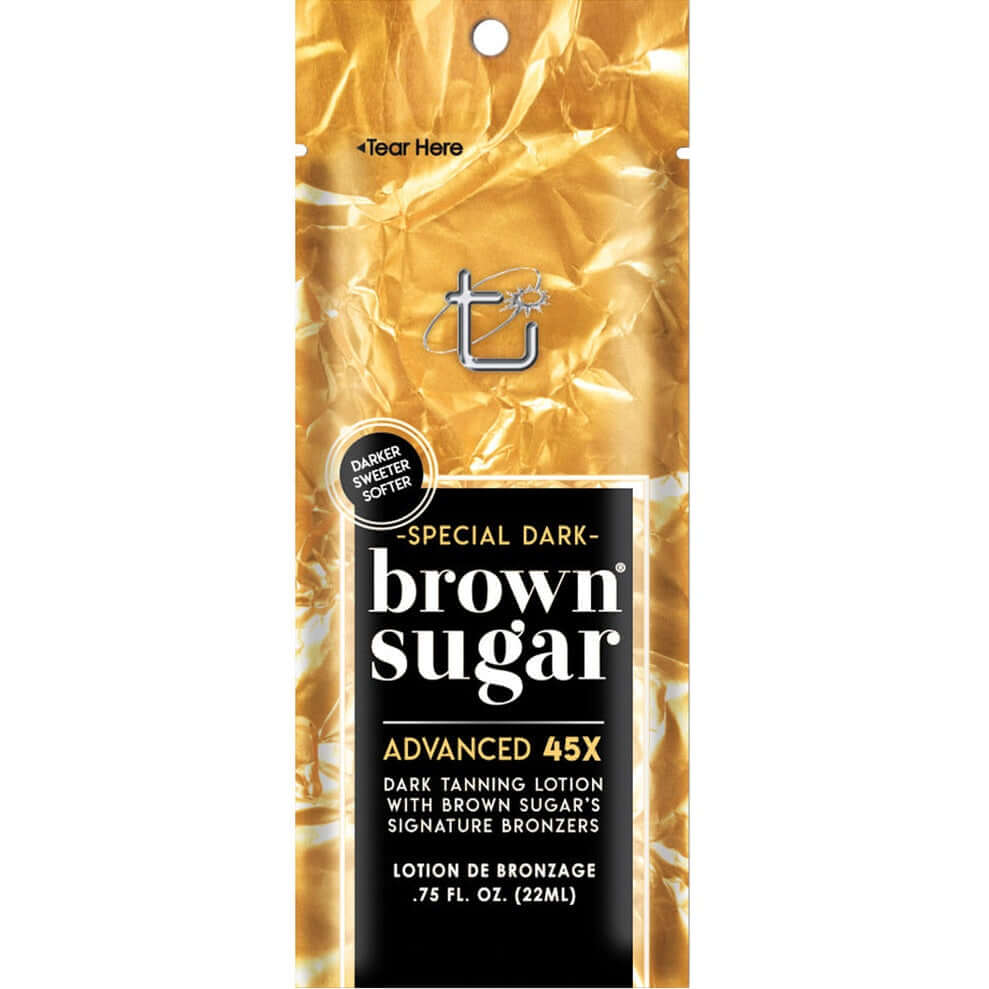 Tan Inc Special Dark Brown Sugar 45X lotion for solarium with light bronzers and skin firming, 22 ml
