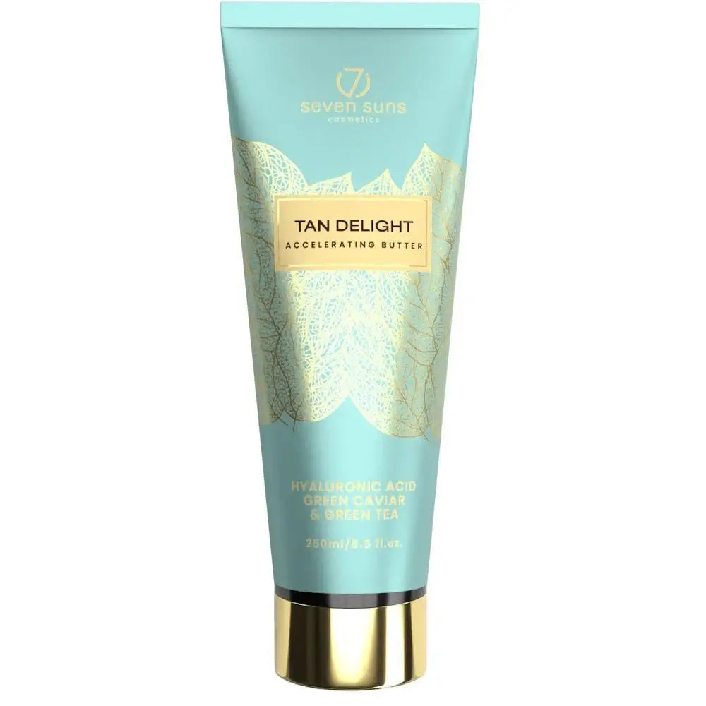 Tan accelerator 7suns Tan Delight with hyaluronic acid, green tea and caviar, 250 ml