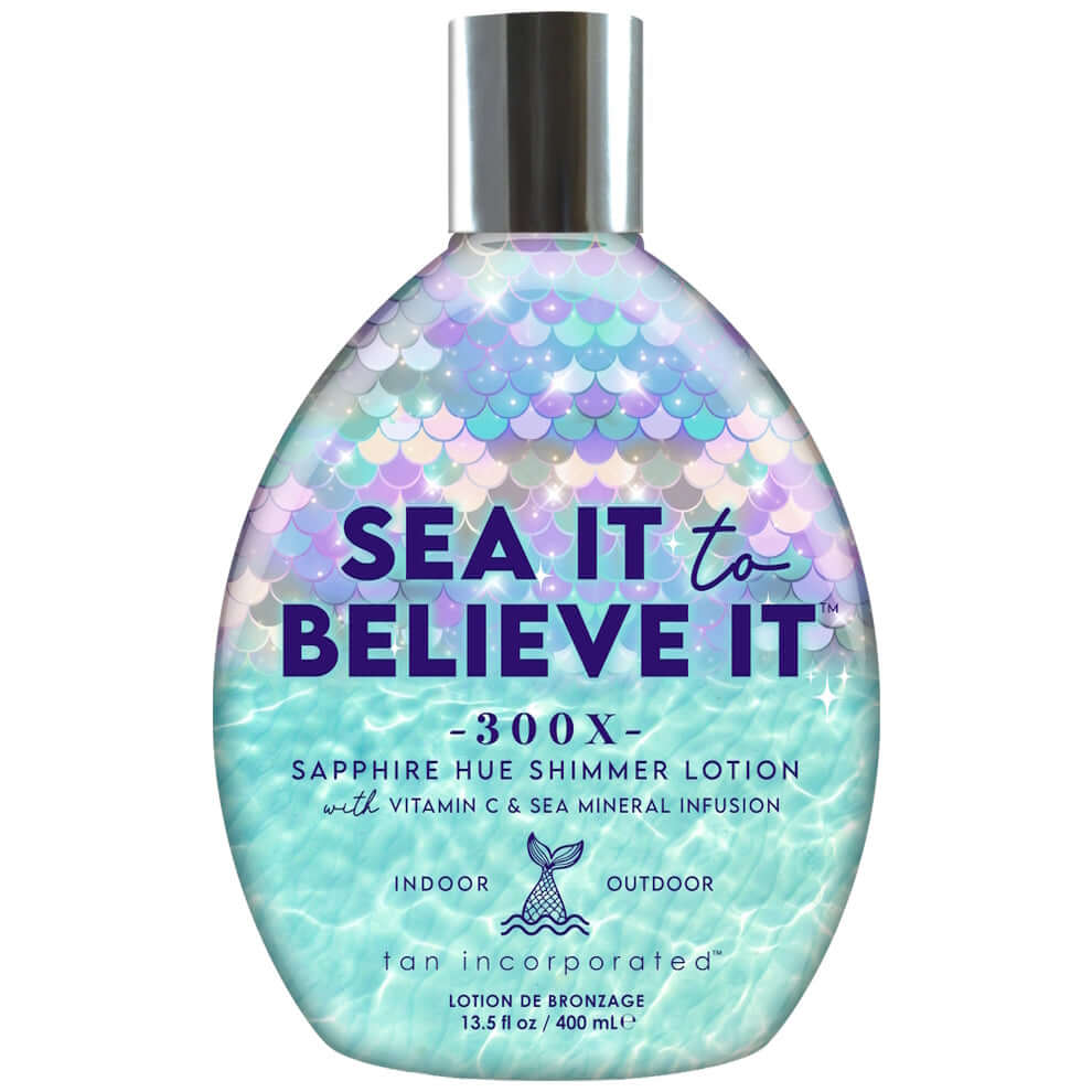 Tan accelerator Tan Inc Sea It To Believe It Sapphire Shimmer Lotion with skin firming, 400 ml