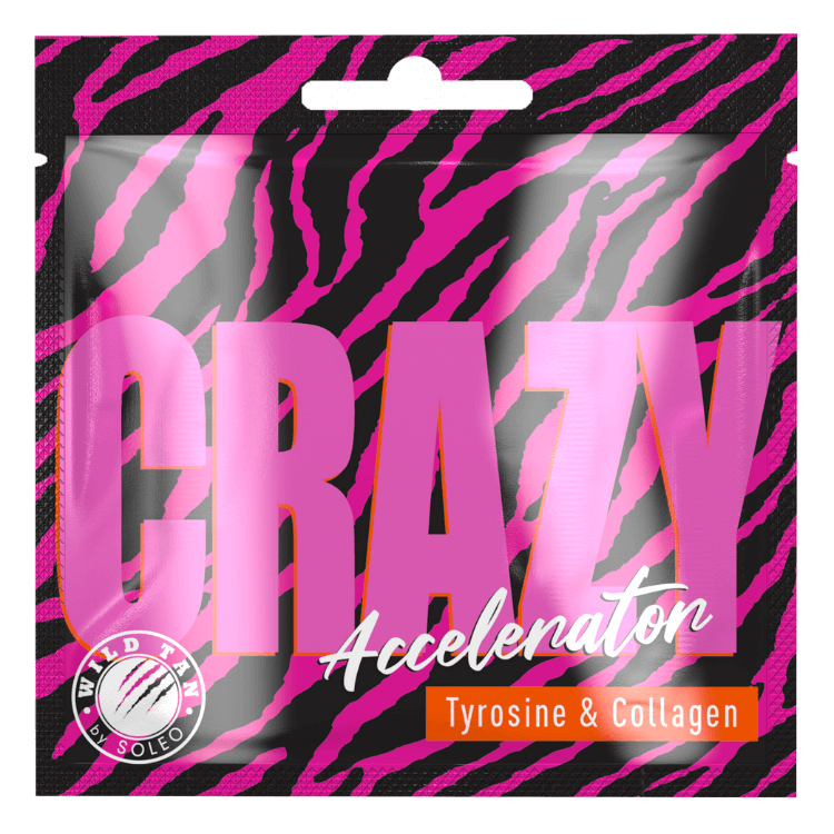 Wild Tan Crazy Accelerator, solarium lotion with collagen for strong rejuvenating effect, 15 ml