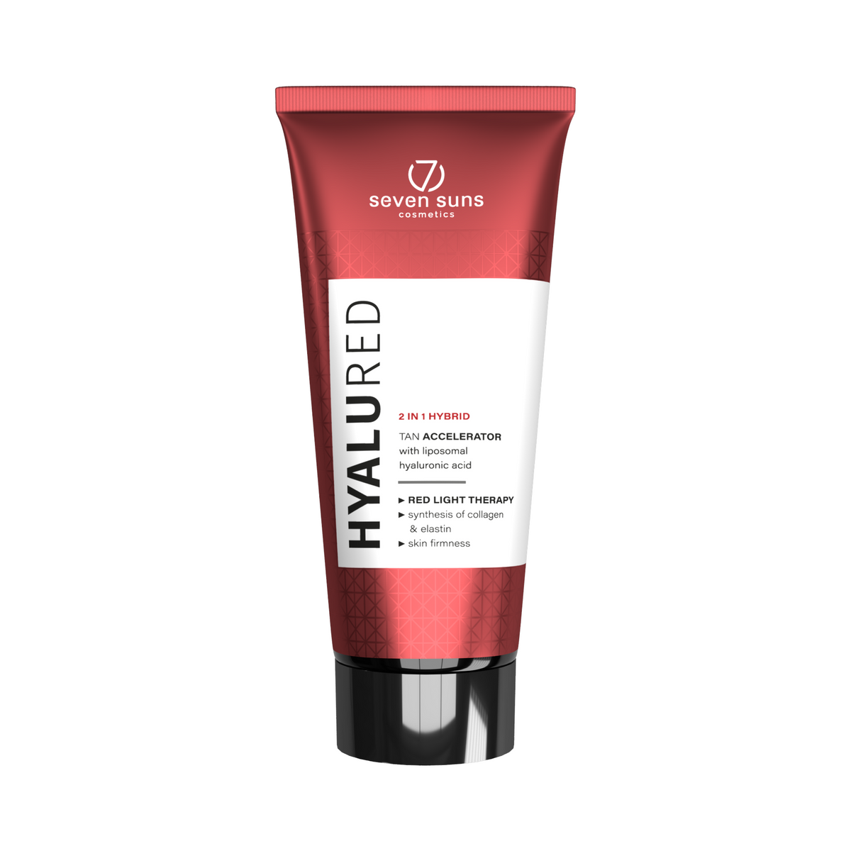 7suns HyaluRed solarium accelerator with hyaluronic acid and collagen, 200ml red lamp tanning lotion