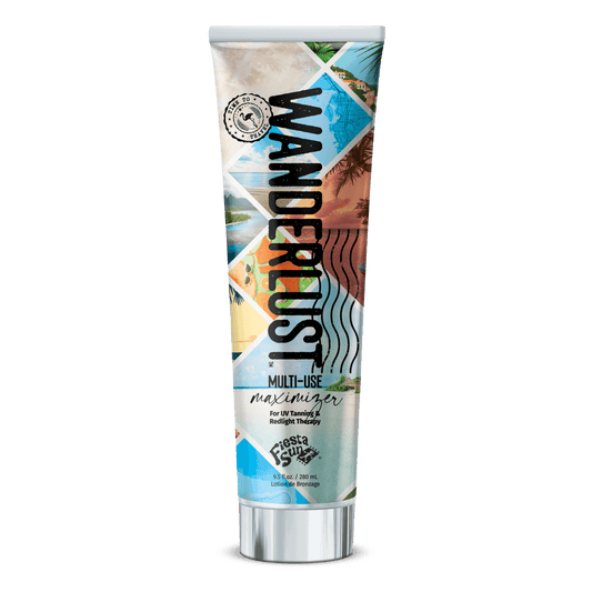 Fiesta Sun Wanderlust multi-use tanning accelerator with red light therapy complex 280ml