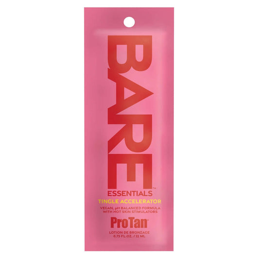 Pro Tan Bare Essentials Tingle Accelerator sachet with hot skin stimulators for solarium