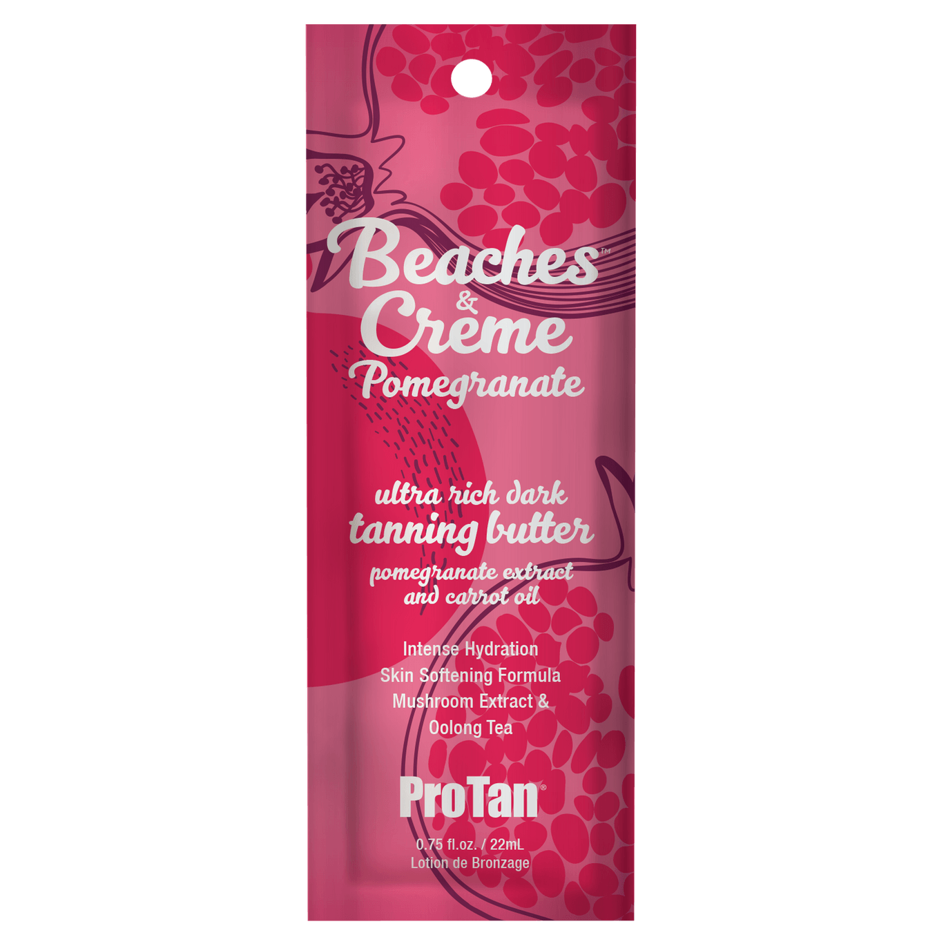 Pro Tan Pomegranate Solarium Accelerator Sachet with Carrot Oil and Mushroom Extract for Dark Tan