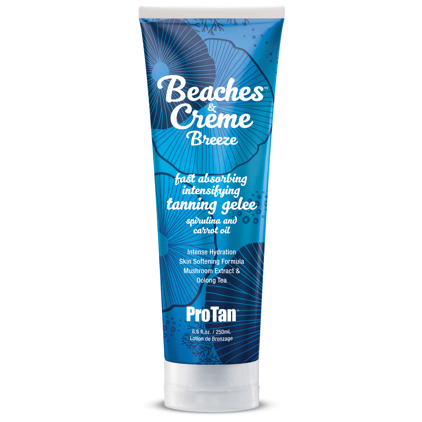 Pro Tan Accelerator for solarium Pro Tan Beaches & Creme Breeze Gelee with spirulina and carrot oil 250 ml