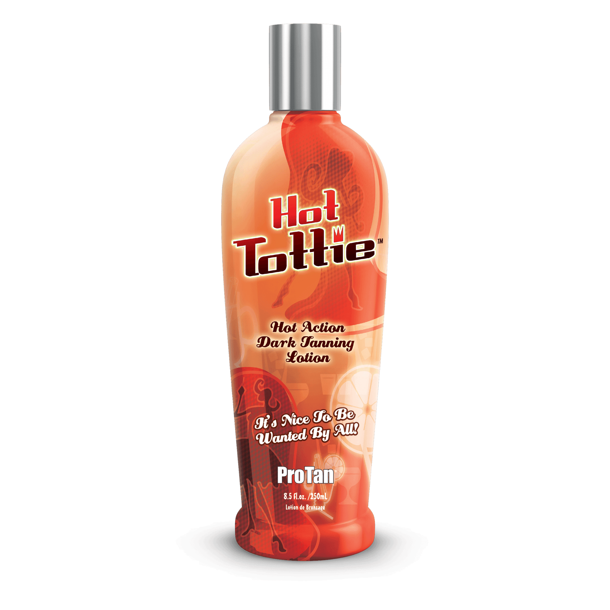 Pro Tan Hot Tottie tanning accelerator lotion with hot tingle effect in 250ml bottle