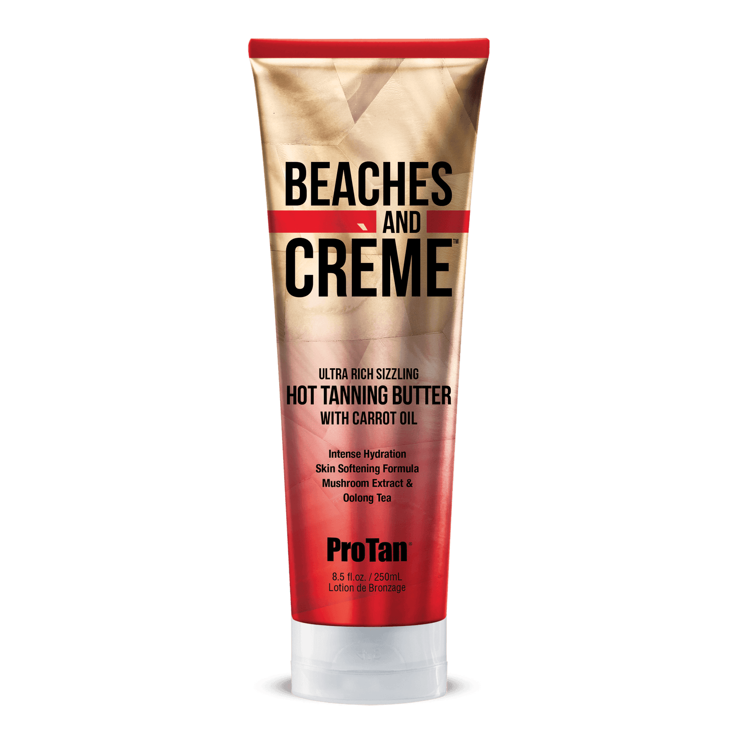Pro Tan Beaches Creme Ultra Rich Sizzling Hot Tanning Butter with Carrot Oil 250ml