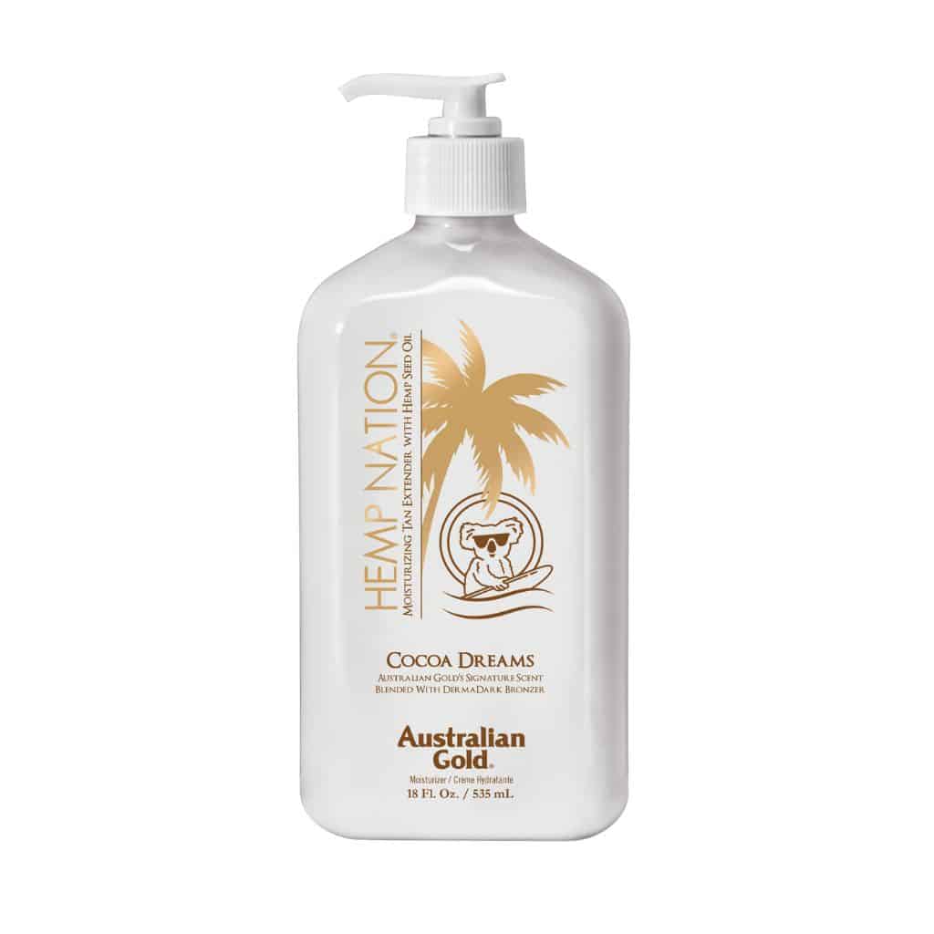 Australian Gold Hemp Nation Cocoa Dreams after tan lotion moisturizing tan extender with hemp seed oil