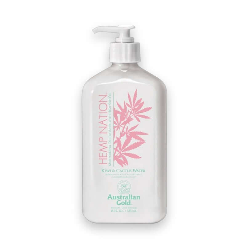 Australian Gold Hemp Nation Kiwi Cactus Water After Tan Lotion 535ml Pump Bottle