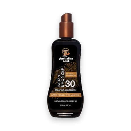 Australian Gold SPF 30 Spray Gel Instant Bronzer bottle