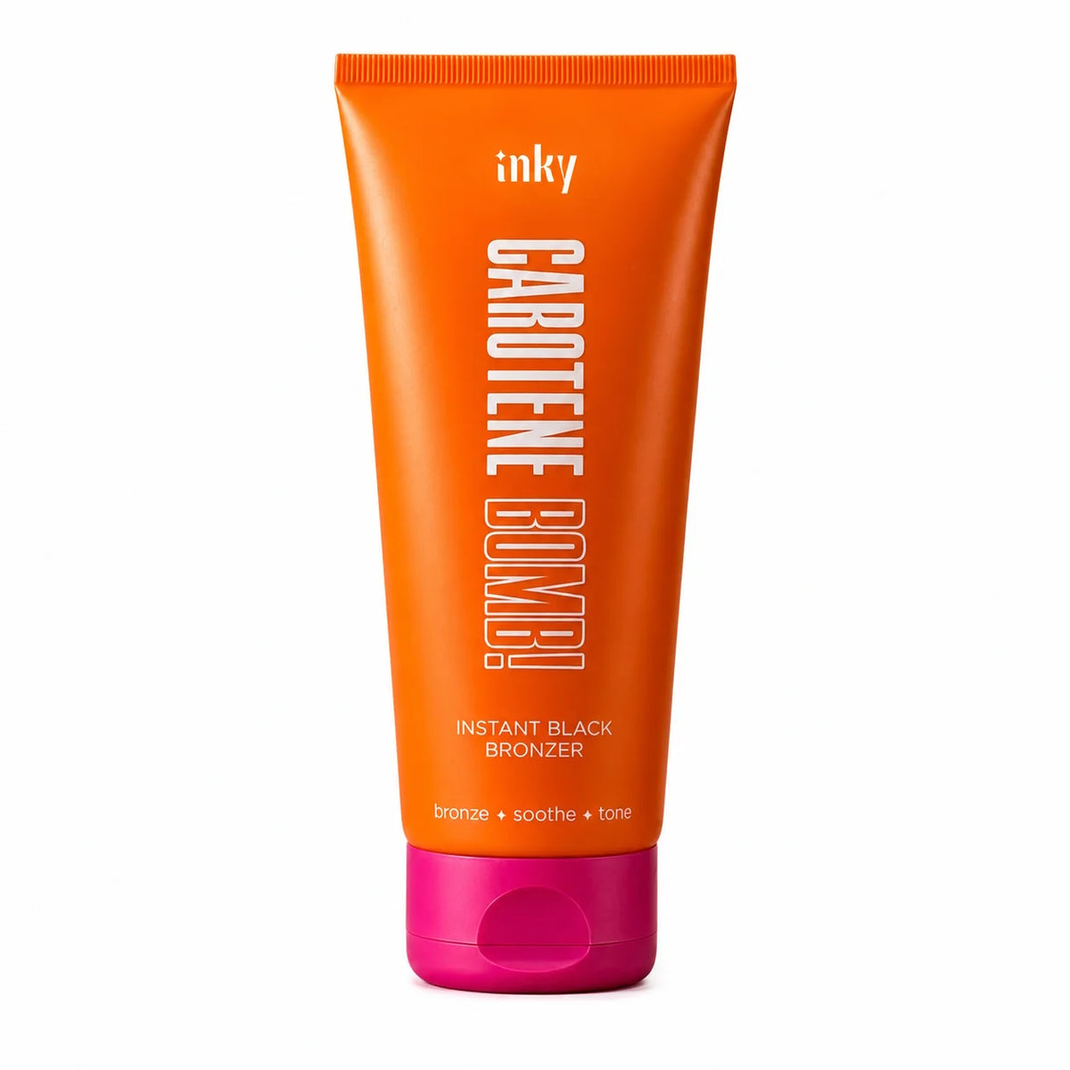 Inky Carotene Bomb instant black bronzing lotion for solarium, 200ml orange tube