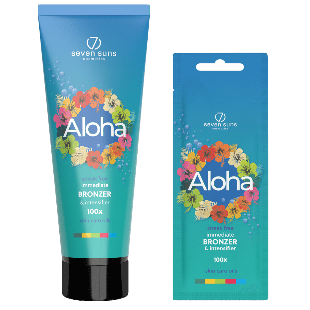 Cream for solarium 7suns Aloha Bronzer for instant tan and deeply nourishing, 250 ml