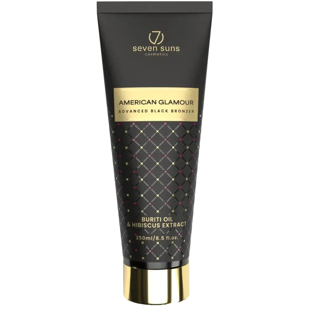 Cream for solarium 7suns American Glamour Advanced Black Bronzer for dark velvety skin, 250 ml