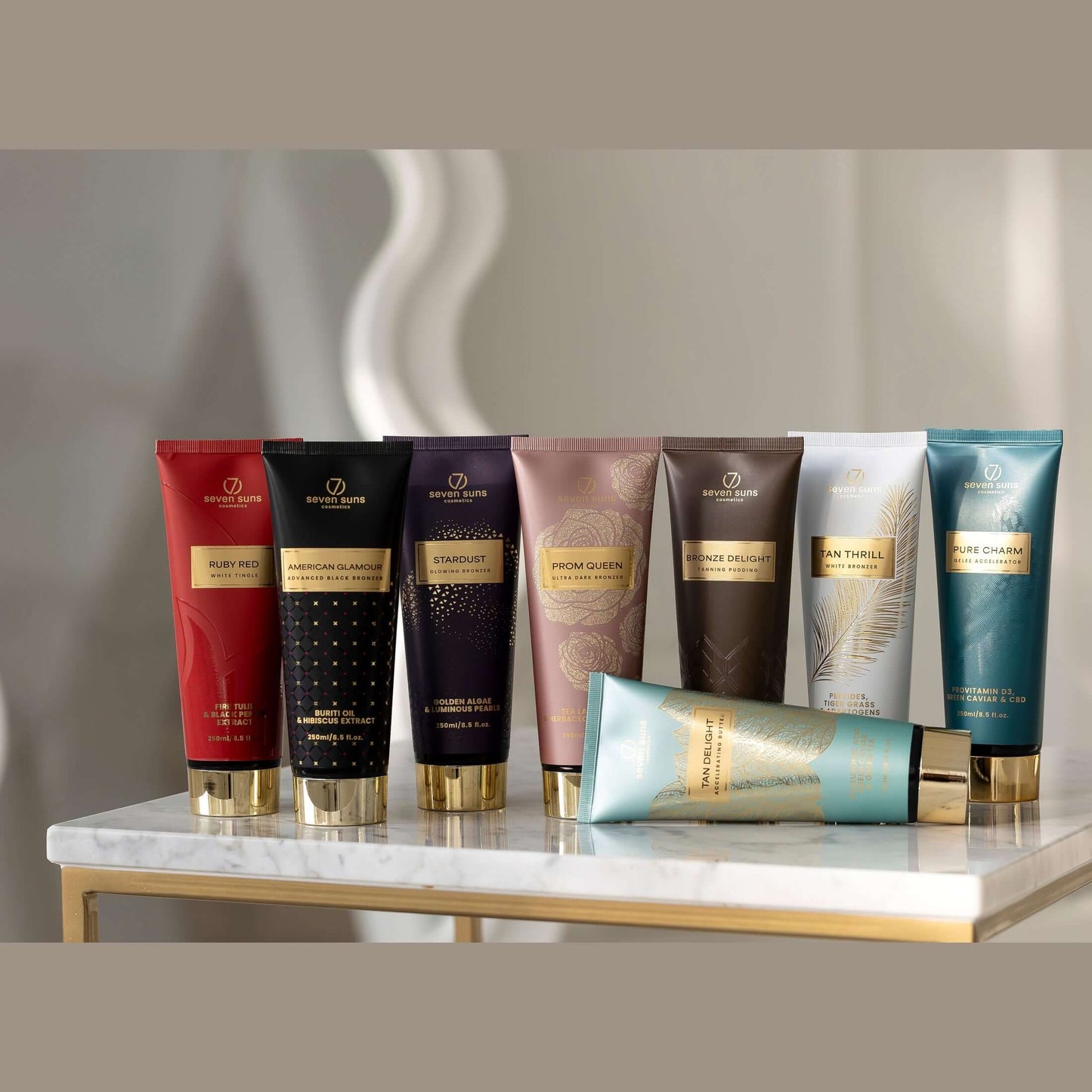 Cream for solarium 7suns Bronze Delight Tanning Pudding with ceramides, choco dust, 250 ml