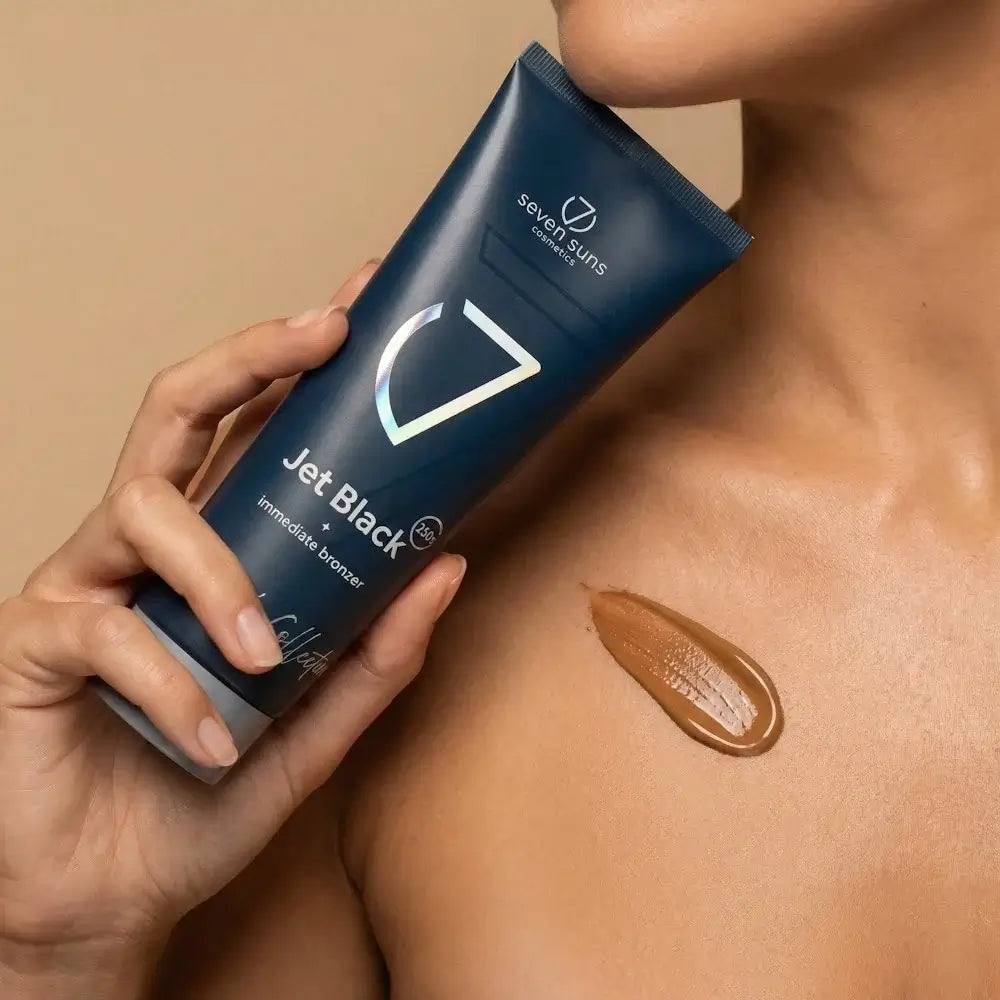 Cream for solarium 7suns Jet Black, Iconic Immediate Bronzer, 250 ml