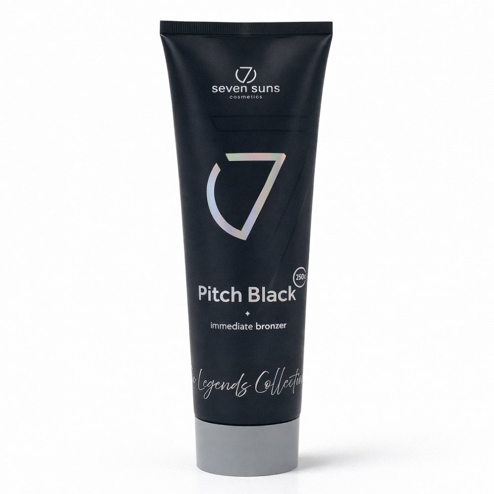 Cream for solarium 7suns Pitch Black Bronzer for ultra dark tan, 250 ml