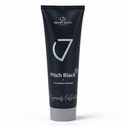 Cream for solarium 7suns Pitch Black Bronzer for ultra dark tan, 250 ml