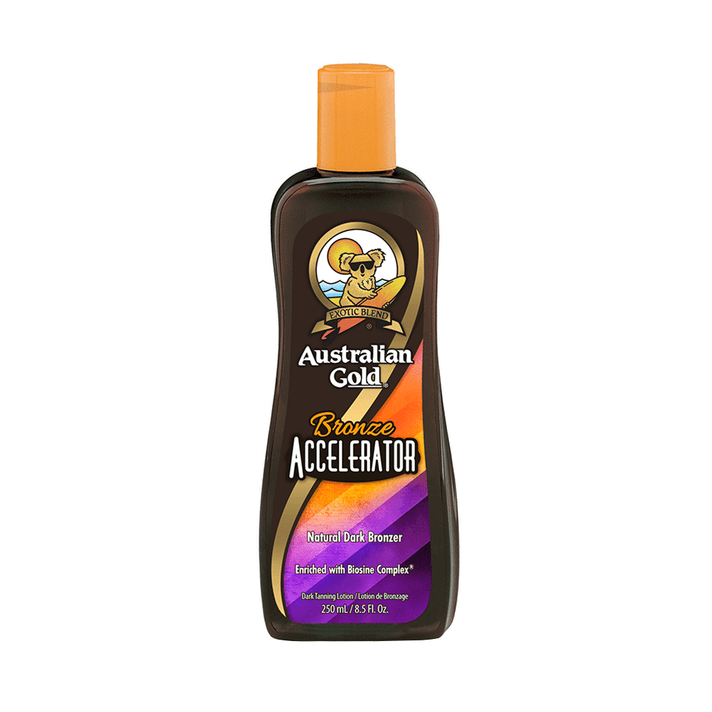 Australian Gold Bronze Accelerator tanning lotion with Biosine Complex, 250ml bottle