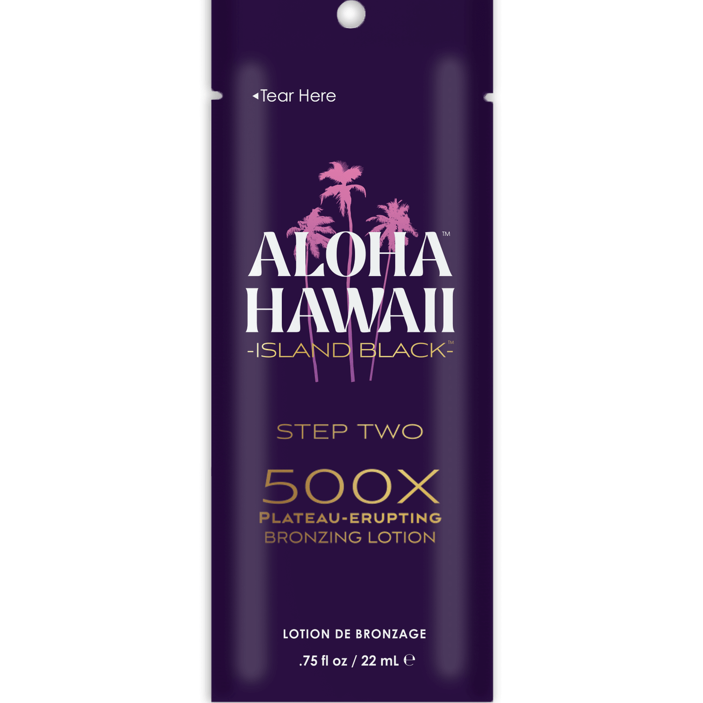 Cream for solarium Brown Sugar Aloha Black Island 500X Plateau-Erapting Bronzing Lotion, 22 ml