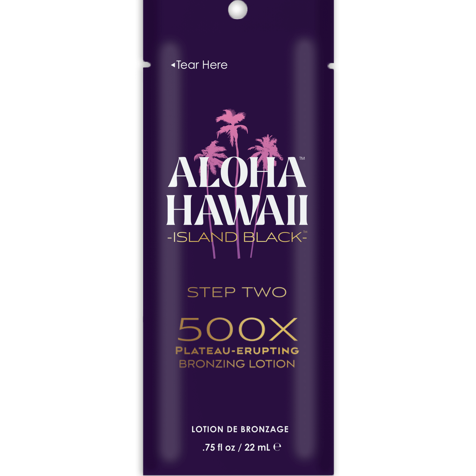 Cream for solarium Brown Sugar Aloha Black Island 500X Plateau-Erapting Bronzing Lotion, 22 ml