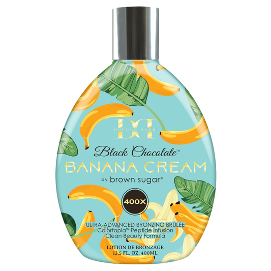 Cream for solarium Brown Sugar Double Dark Banana Cream 400X with chocolate bronzers, dark caramel. Rejuvenating, 400 ml