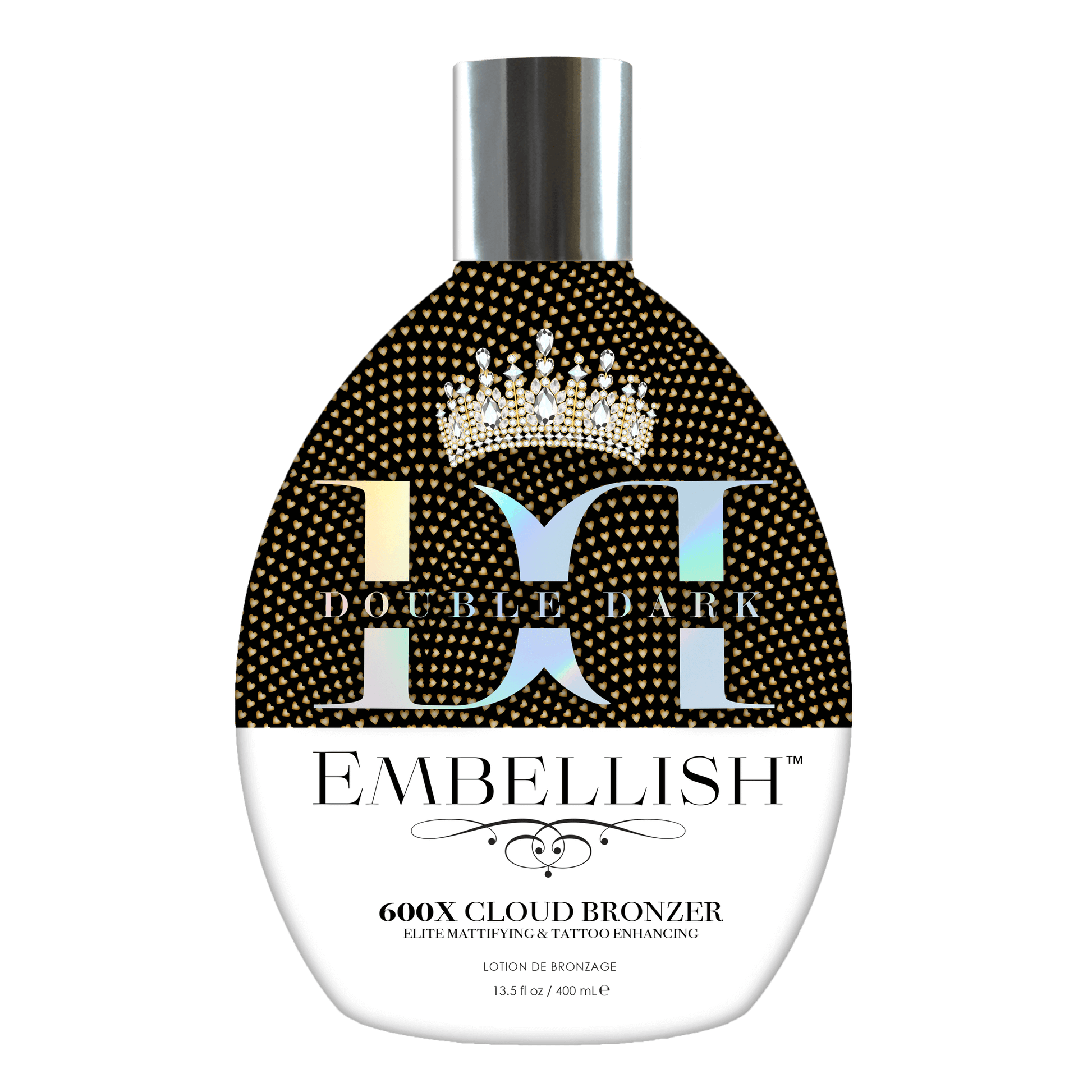 Cream for solarium Brown Sugar Double Dark Embellish 600X Elite Bronzer, Tattoo Enhancing, 400 ml