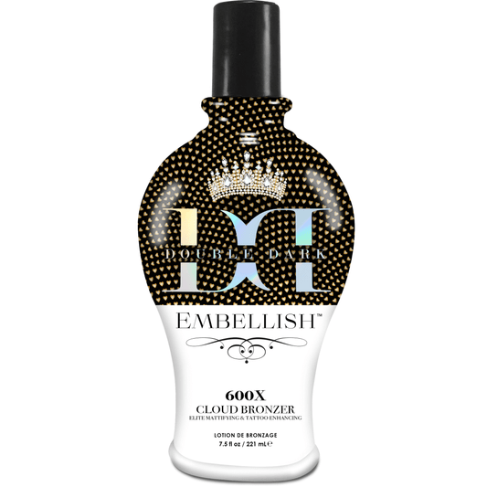 Cream for solarium Brown Sugar Double Dark Embellish 600X Elite Bronzer, Tattoo Enhancing, 221 ml