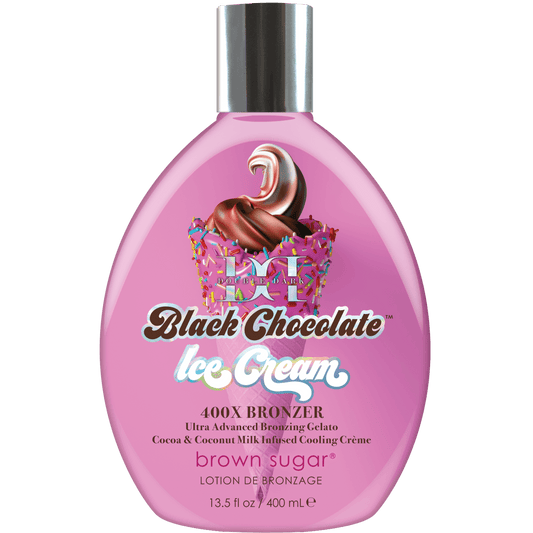 Cream for solarium Brown Sugar Double Dark Ice Cream 400X Ultra Advanced Bronzing Gelato with cocoa, coconut, 400 ml