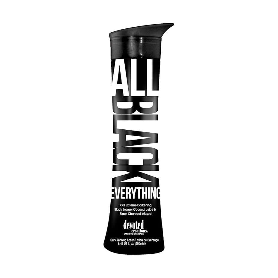 Cream for solarium Devoted Creations All Black Everything for extreme dark tan, with coconut juice, 250 ml