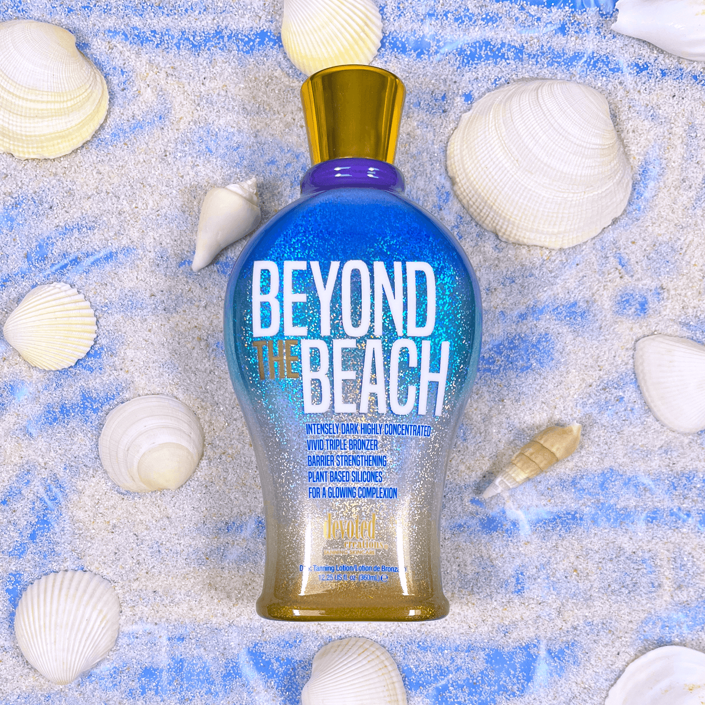Cream for solarium Devoted Creations Beyond the Beach, Highly Concentrated Vivid Bronzing Lotion, Intensely Dark, 360 ml