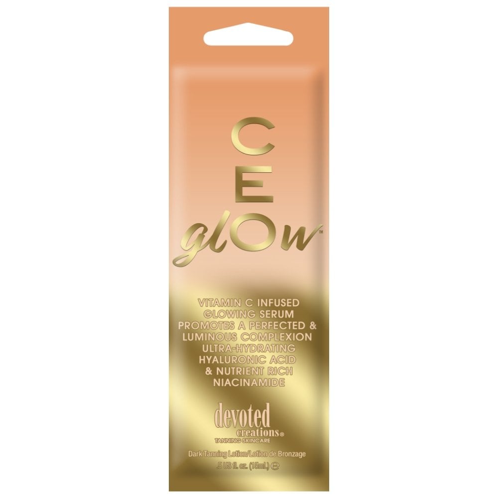 Cream for solarium Devoted Creations CE Glow Golden Bronzing Serum with Ultra-hydrating Hyaluronic Acid, 15 ml