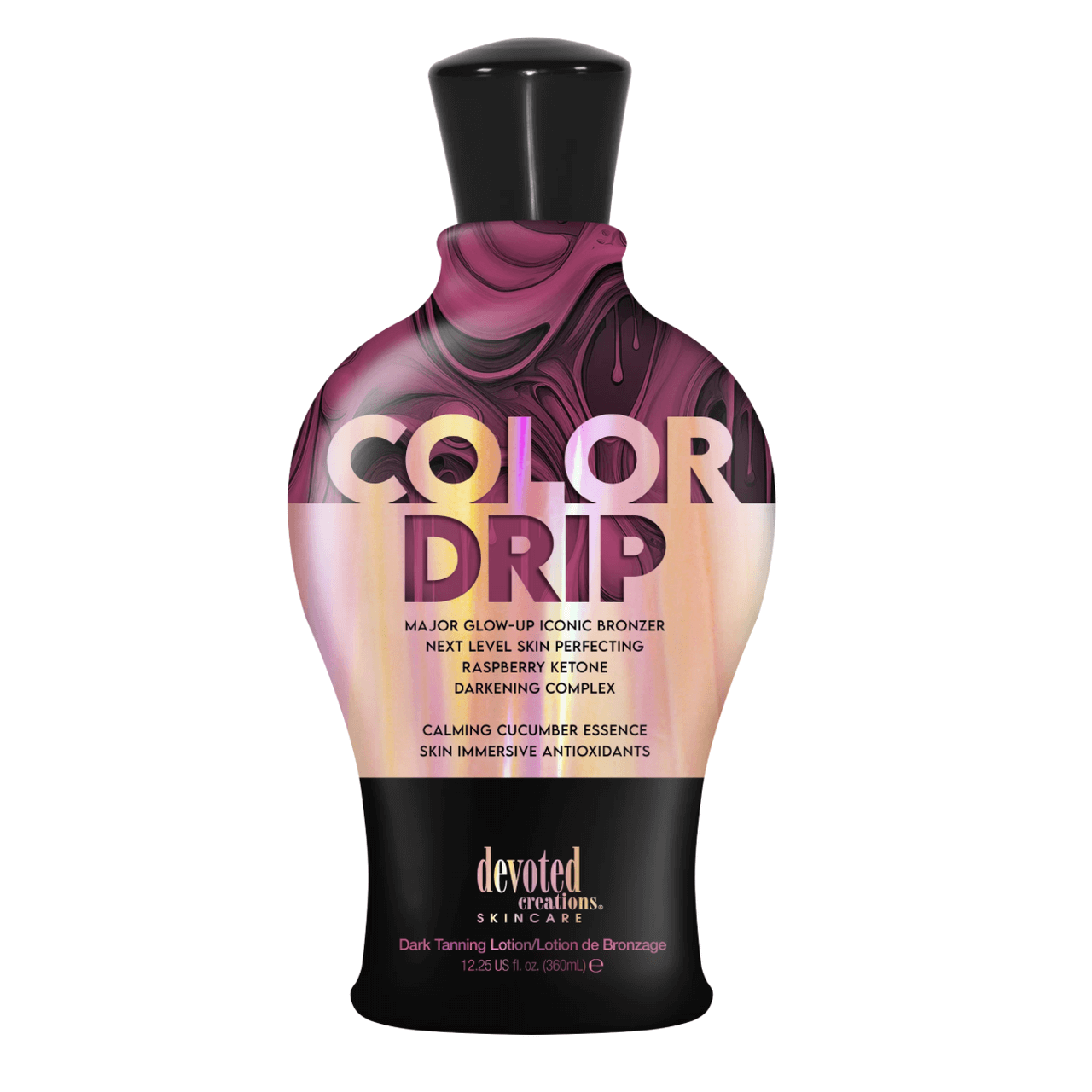 Cream for solarium Devoted Creations Color Drip, Major Glow Up Iconic Bronzing Lotion, 360 ml